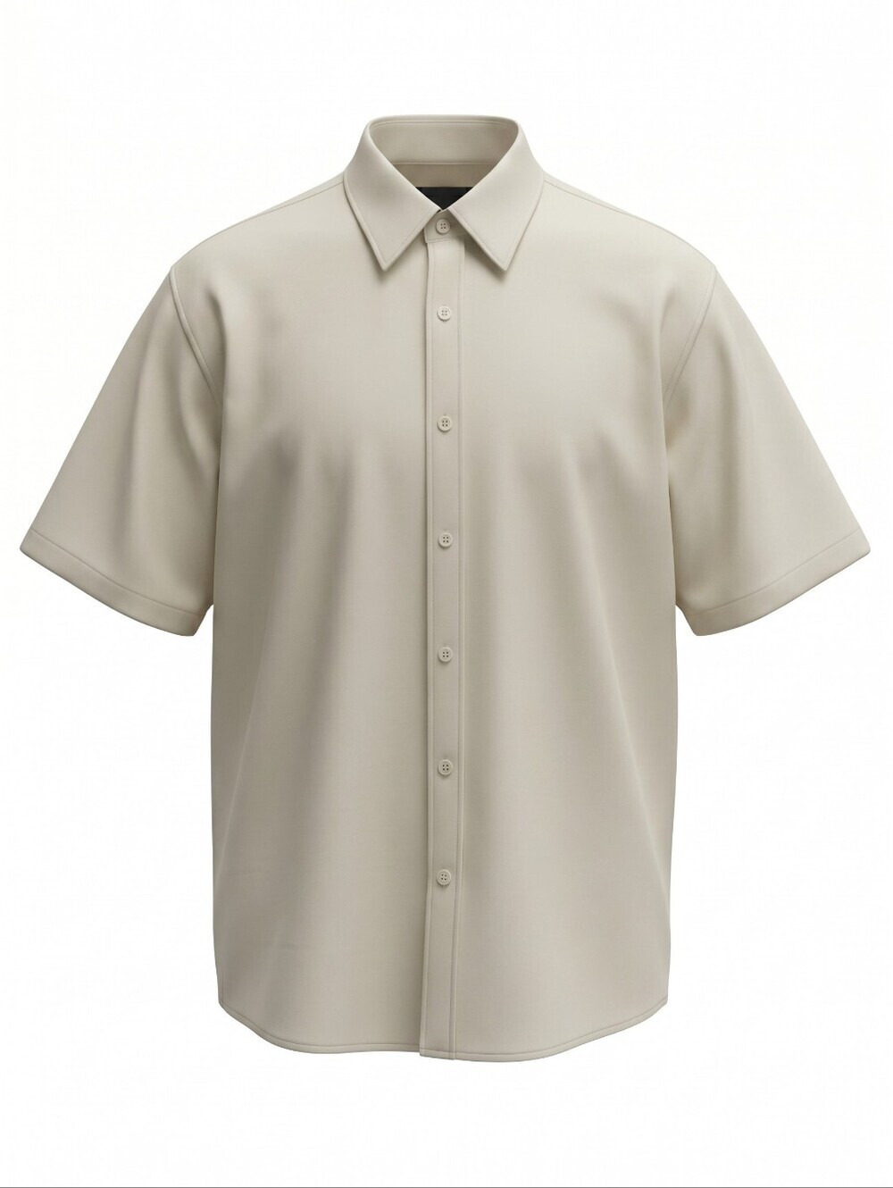 J. Crew Men's Beige Short Sleeve Button-Down Shirt Size XL